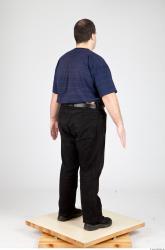 Whole Body Man White Casual Overweight Studio photo references